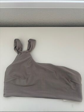 Metallic Bikini Top with Knot Strap